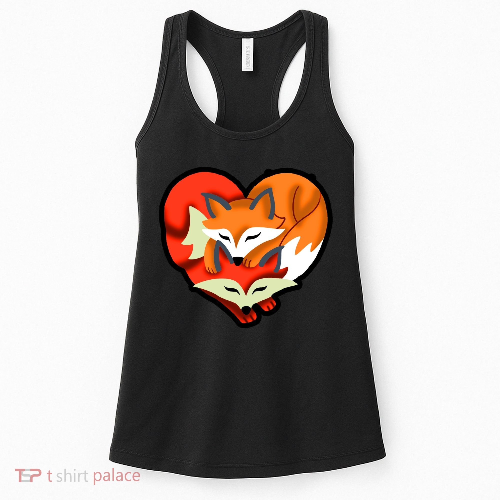 Cute Foxy Heart Fox Lover Women's Tank Top