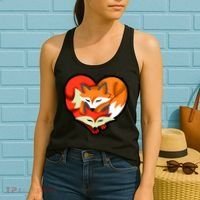 Cute Foxy Heart Fox Lover Women's Tank Top thumb 2