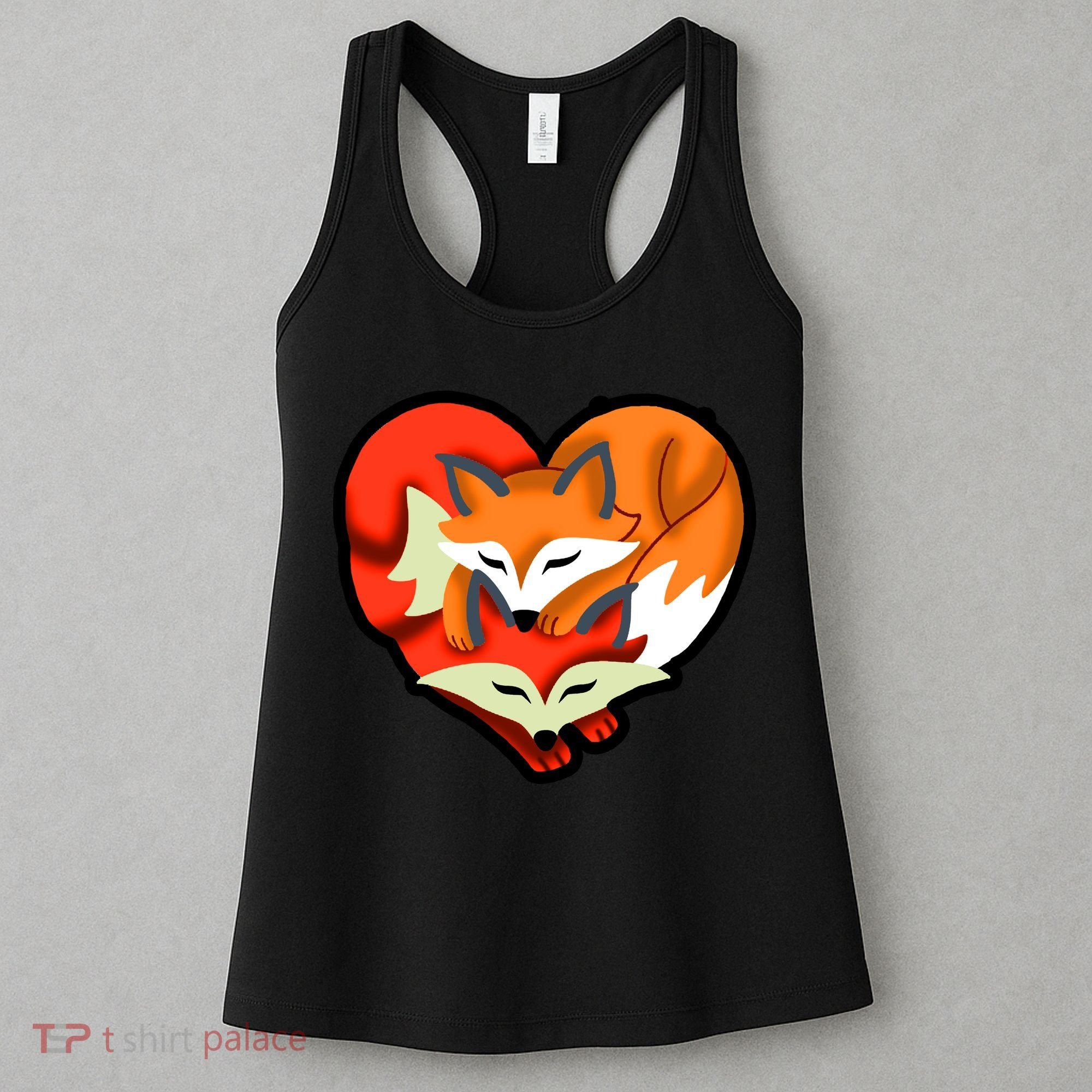 Cute Foxy Heart Fox Lover Women's Tank Top