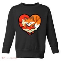 Cute Foxy Heart Fox Lover Toddler Sweatshirt thumb 0