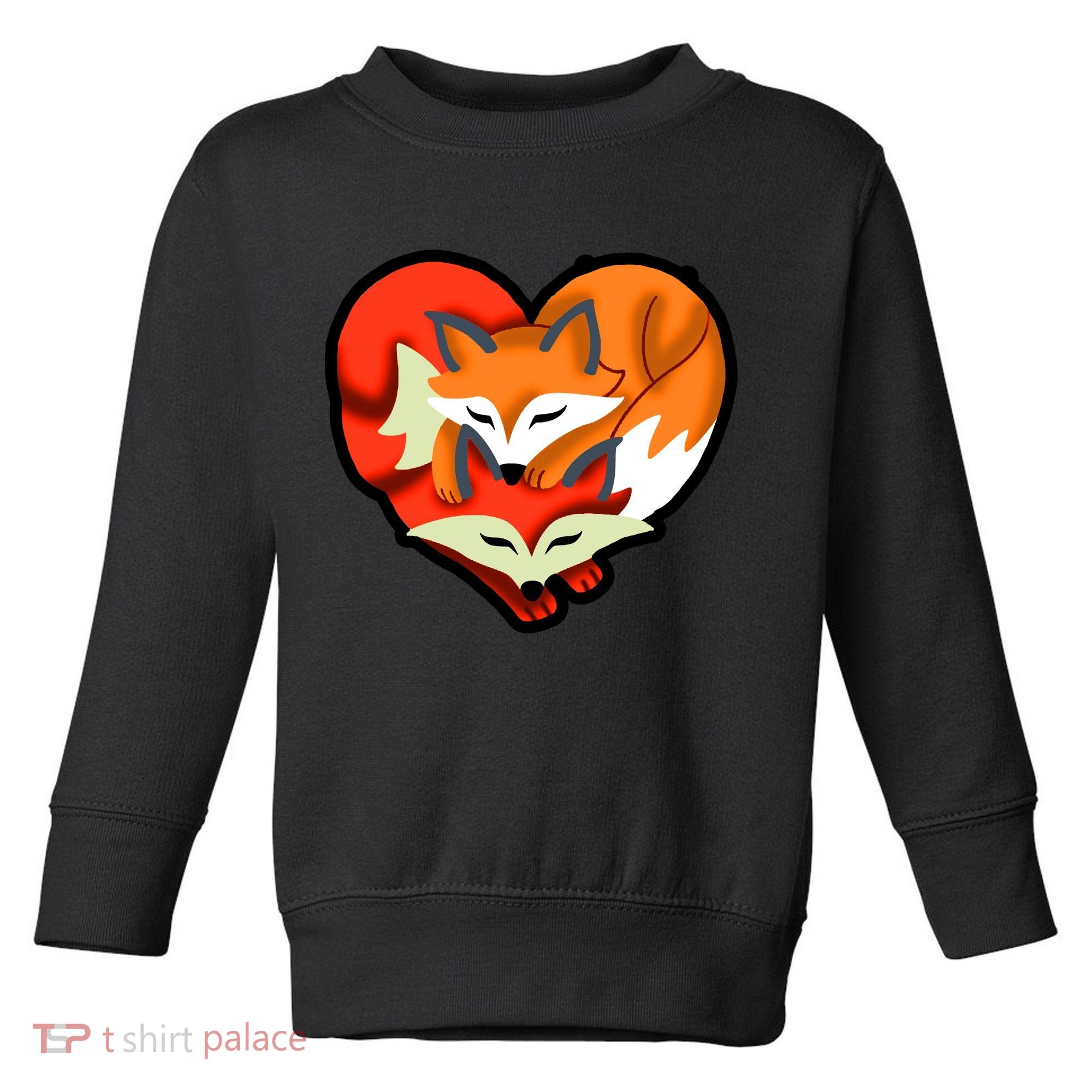 Cute Foxy Heart Fox Lover Toddler Sweatshirt