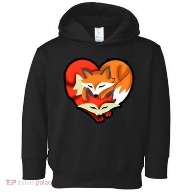 Cute Foxy Heart Fox Lover Toddler Hoodie