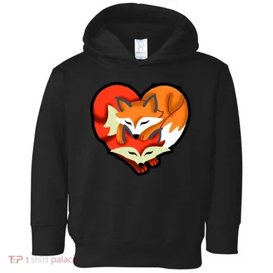 Cute Foxy Heart Fox Lover Toddler Hoodie