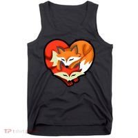 Cute Foxy Heart Fox Lover Tank Top thumb 0