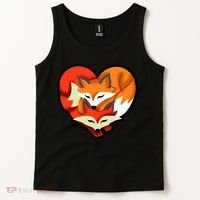 Cute Foxy Heart Fox Lover Tank Top thumb 2