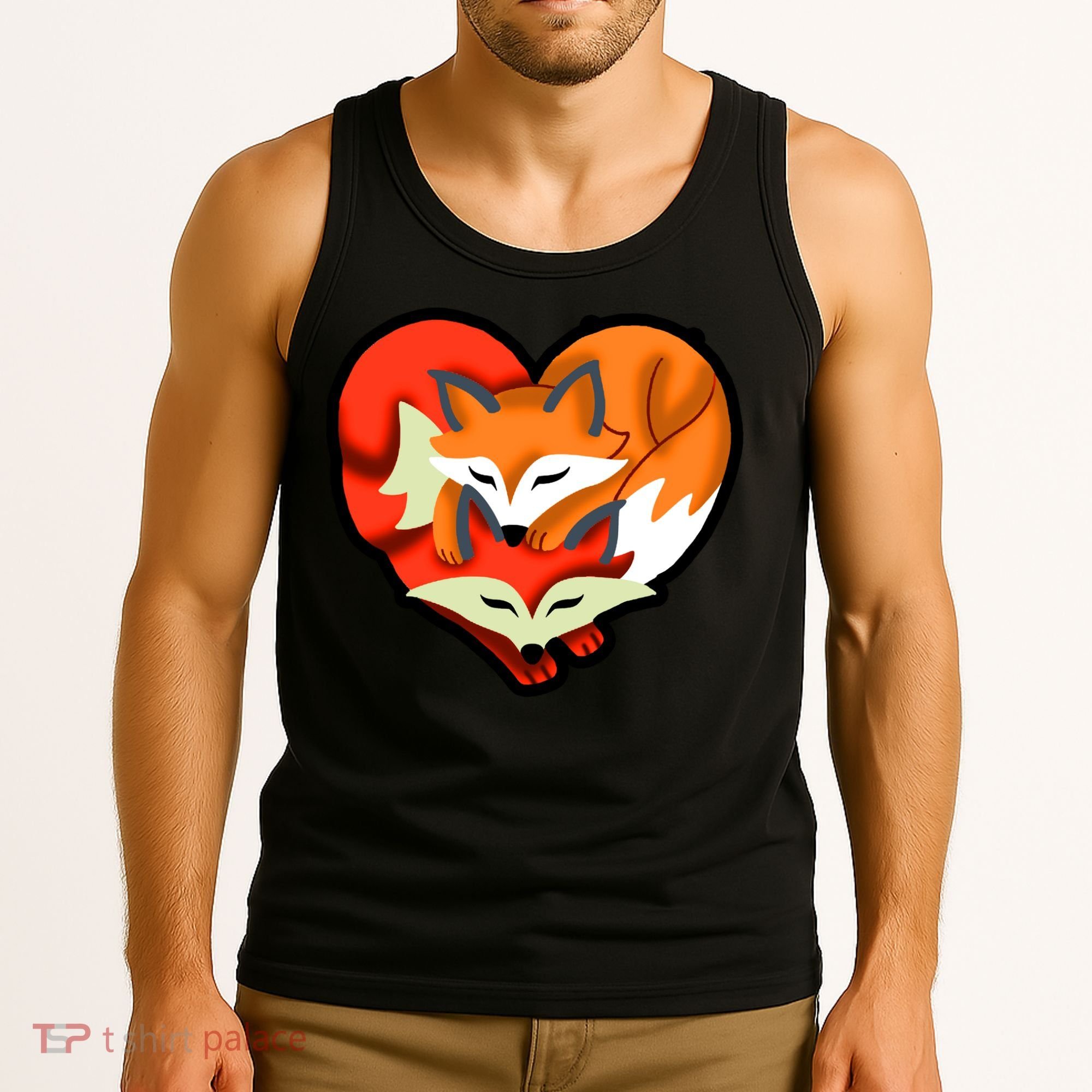 Cute Foxy Heart Fox Lover Tank Top