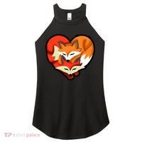 Cute Foxy Heart Fox Lover Women's Perfect Tri Rocker Tank thumb 0