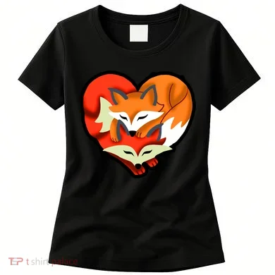 Cute Foxy Heart Fox Lover Women's T-Shirt