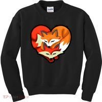 Cute Foxy Heart Fox Lover Kids Sweatshirt thumb 0