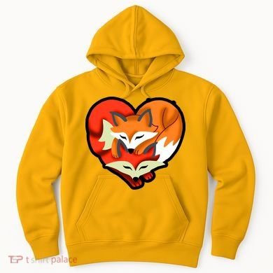 Cute Foxy Heart Fox Lover Hoodie
