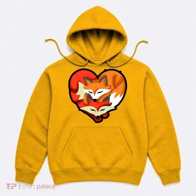 Cute Foxy Heart Fox Lover Hoodie