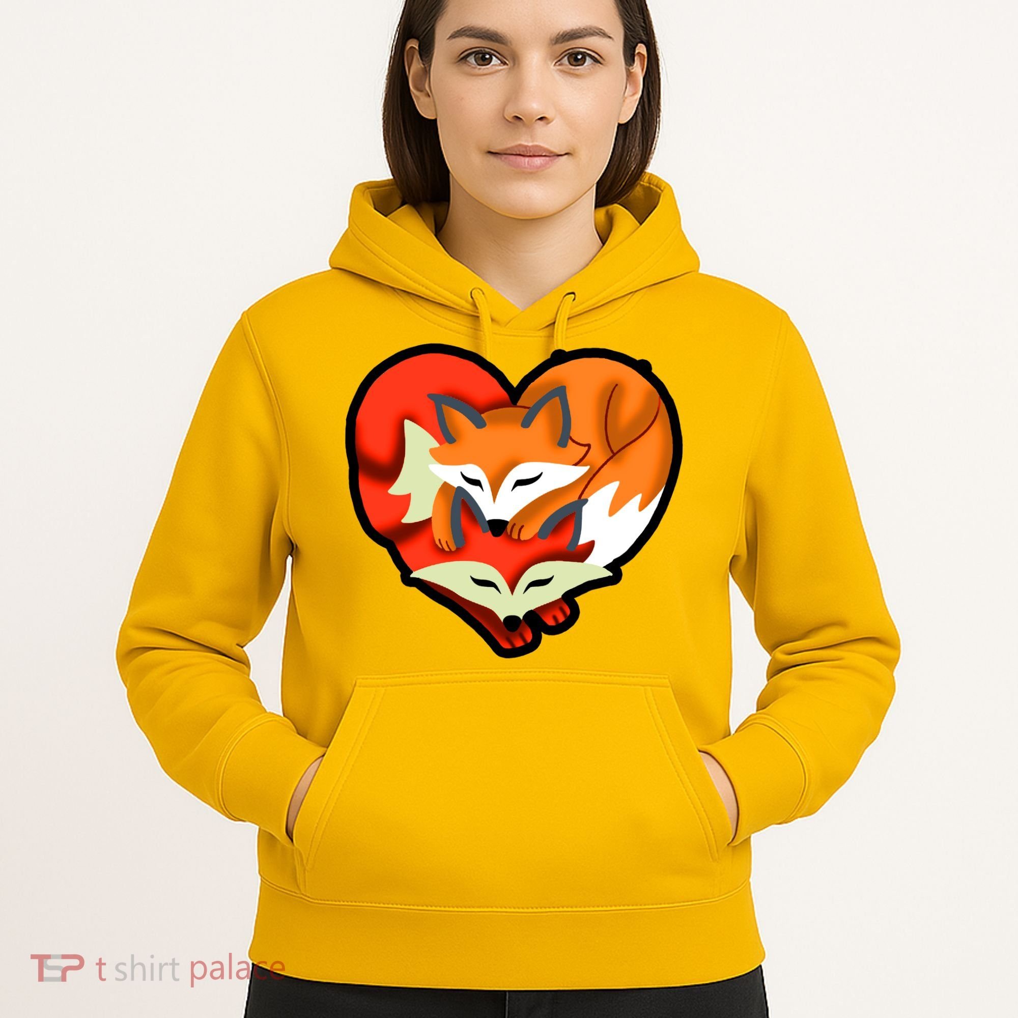 Cute Foxy Heart Fox Lover Hoodie