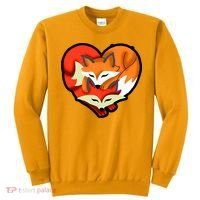 Cute Foxy Heart Fox Lover Sweatshirt thumb 0