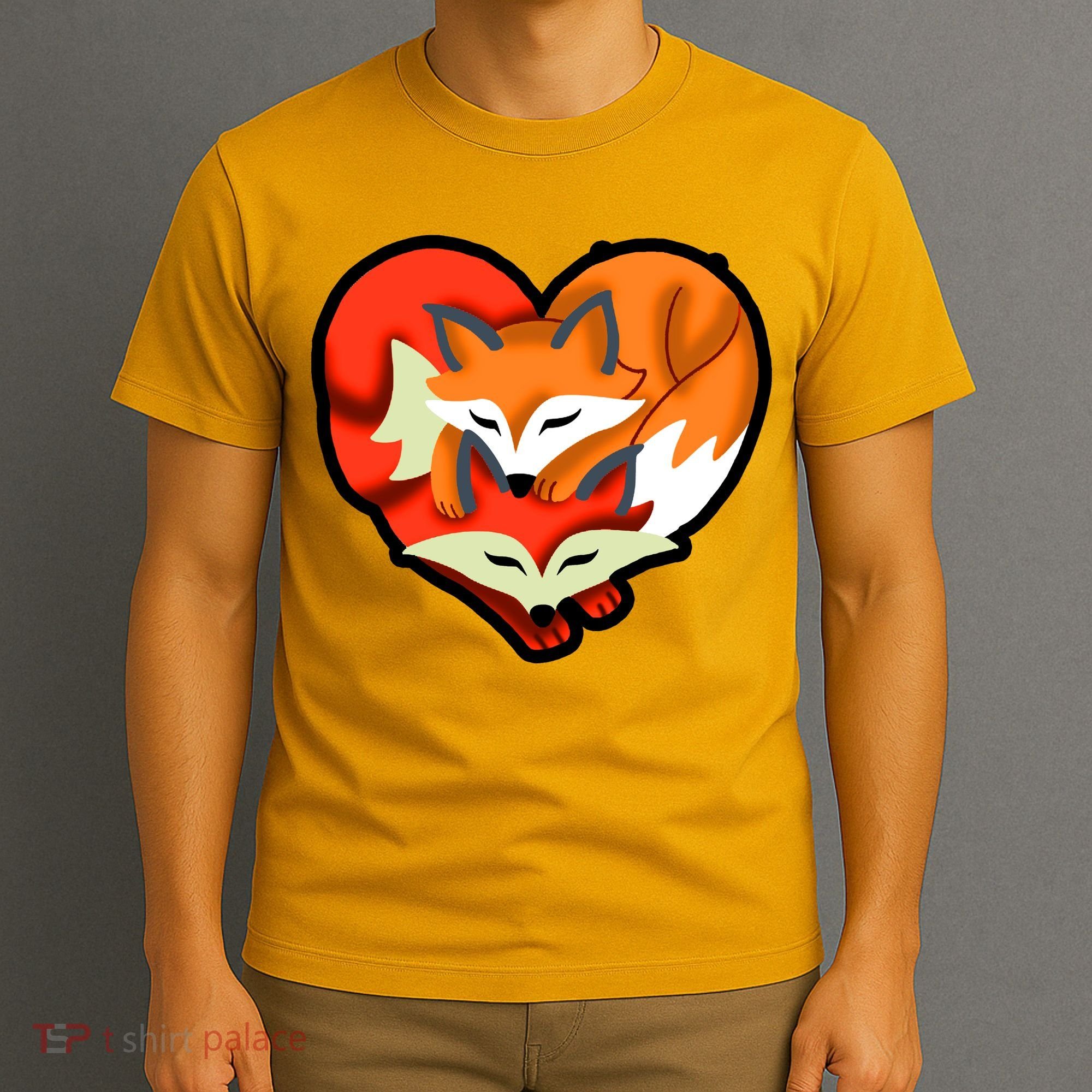 Cute Foxy Heart Fox Lover T-Shirt