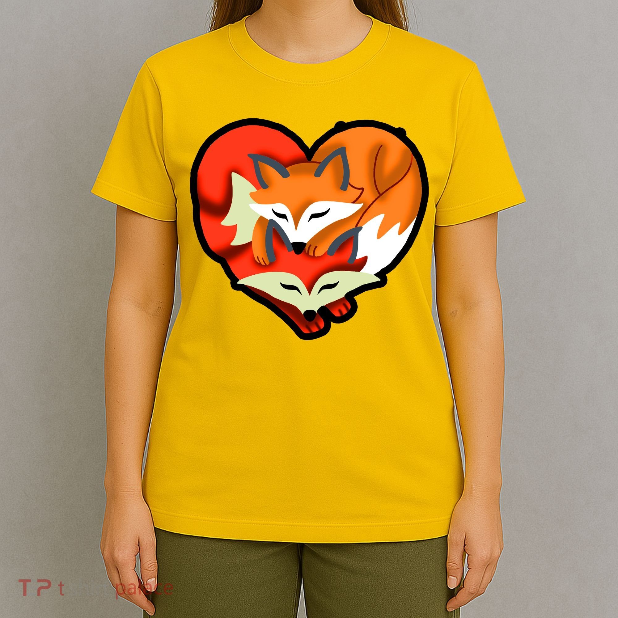 Cute Foxy Heart Fox Lover T-Shirt