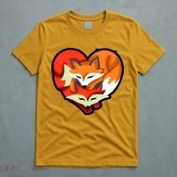 Cute Foxy Heart Fox Lover T-Shirt thumb 5