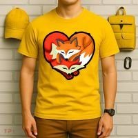 Cute Foxy Heart Fox Lover T-Shirt thumb 6