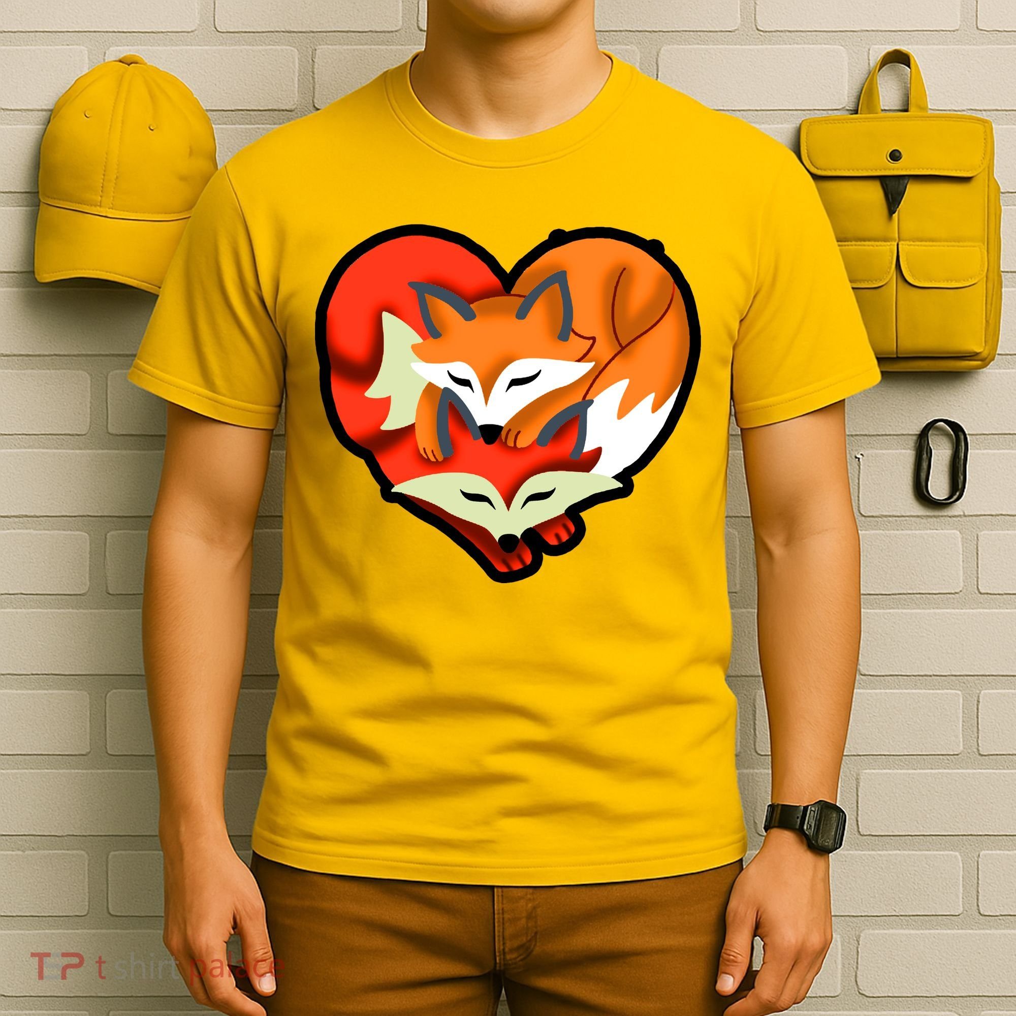 Cute Foxy Heart Fox Lover T-Shirt