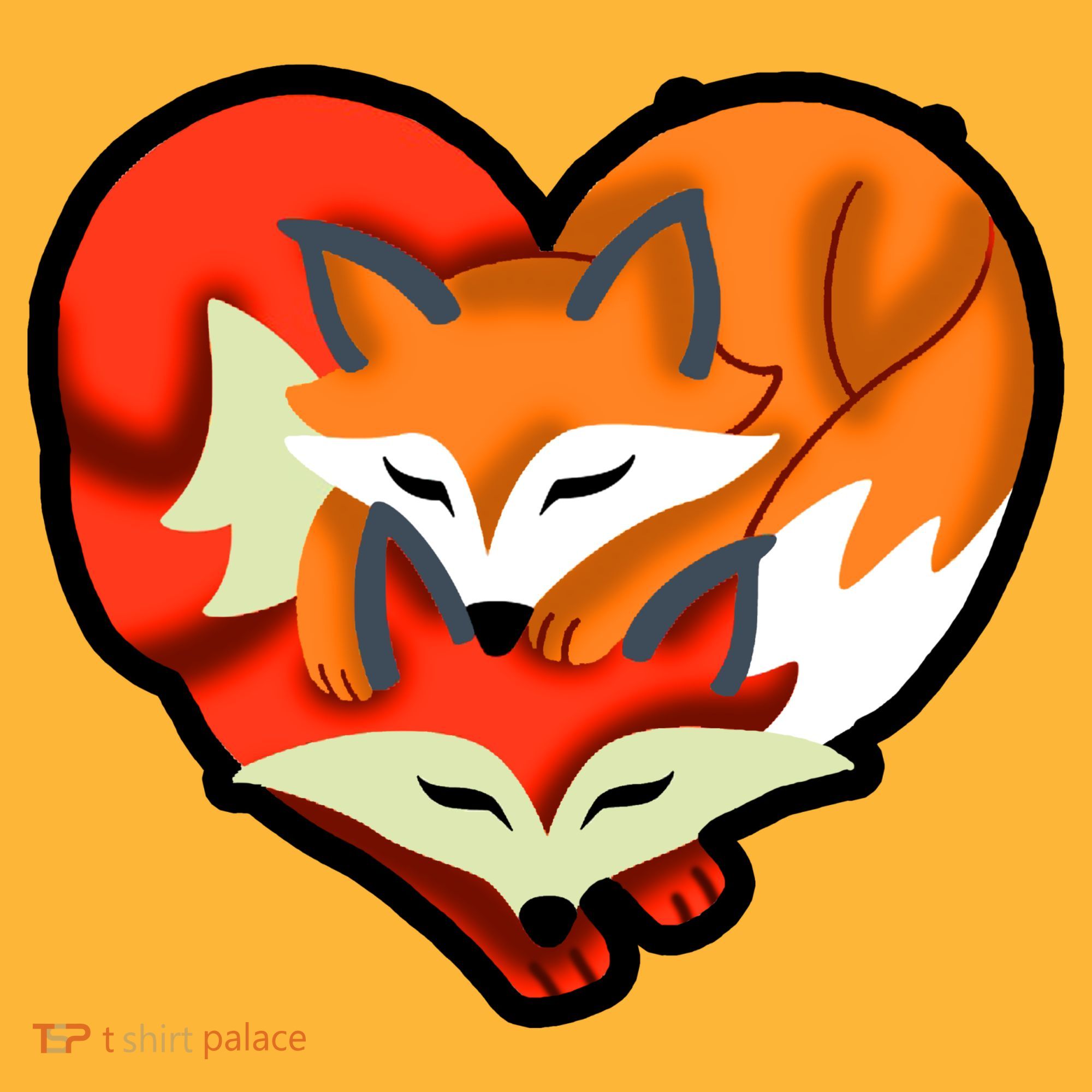 Cute Foxy Heart Fox Lover T-Shirt