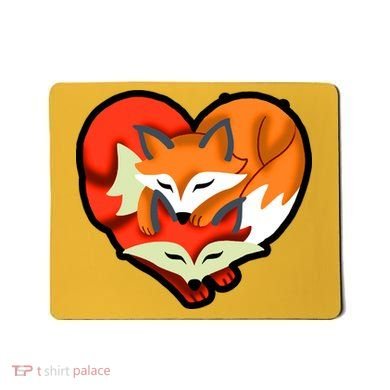 Cute Foxy Heart Fox Lover Mousepad