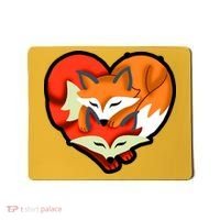 Cute Foxy Heart Fox Lover Mousepad thumb 0