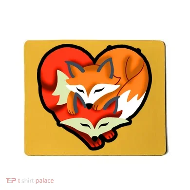 Cute Foxy Heart Fox Lover Mousepad