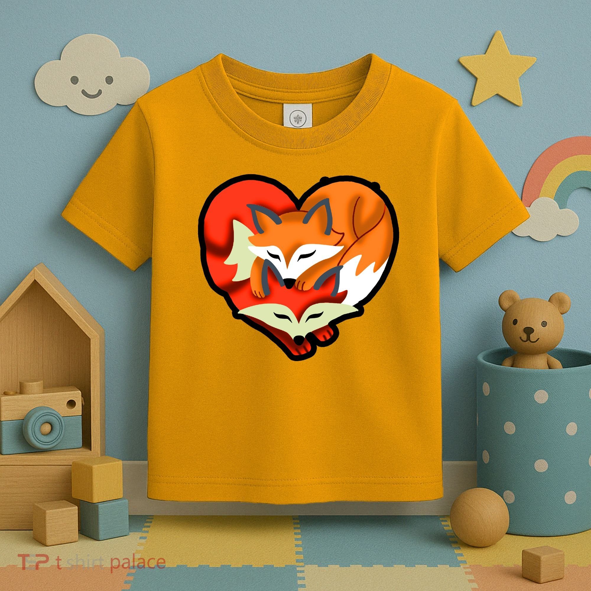 Cute Foxy Heart Fox Lover Toddler T-Shirt