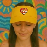 Cute Foxy Heart Fox Lover Visor thumb 2