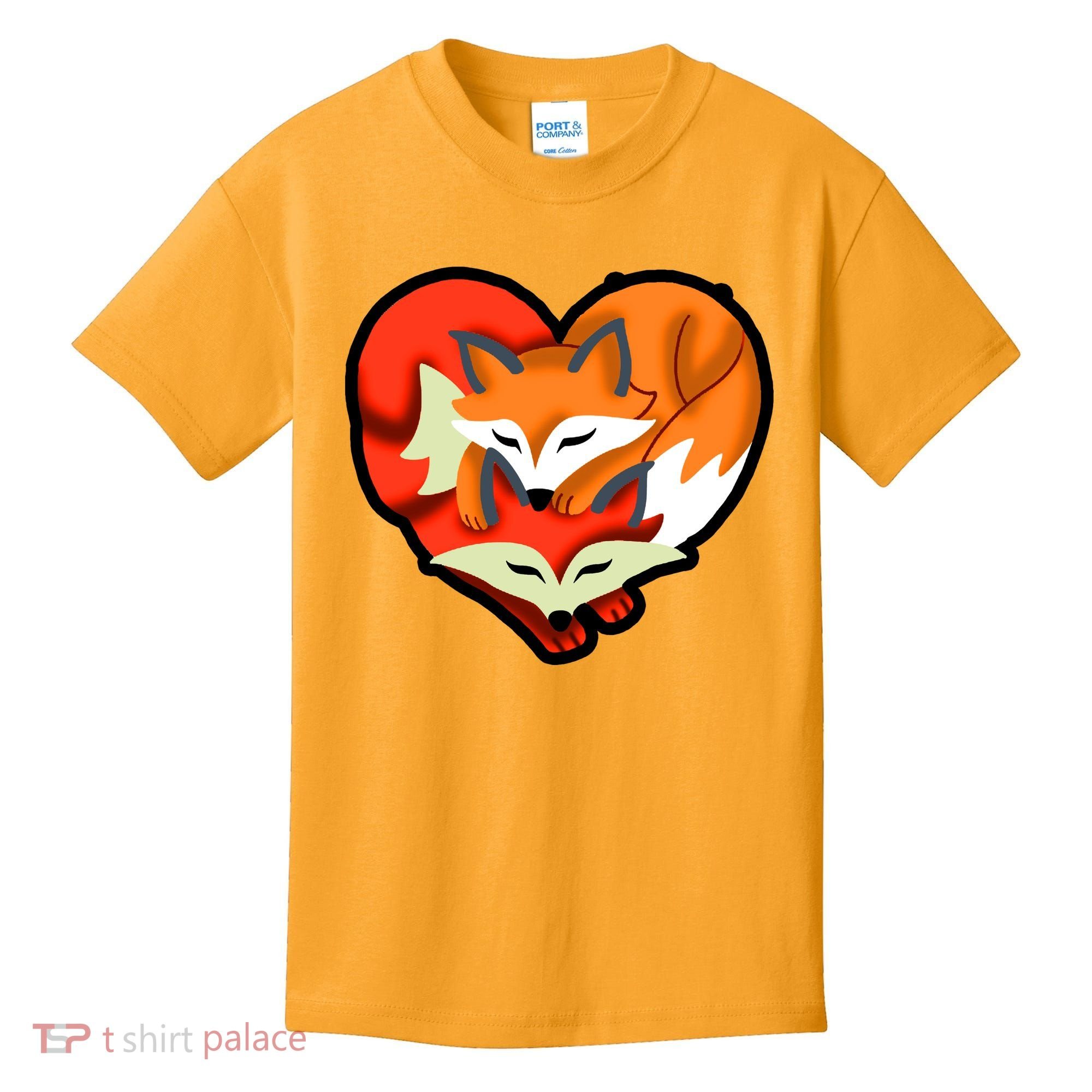 Cute Foxy Heart Fox Lover Kids T-Shirt