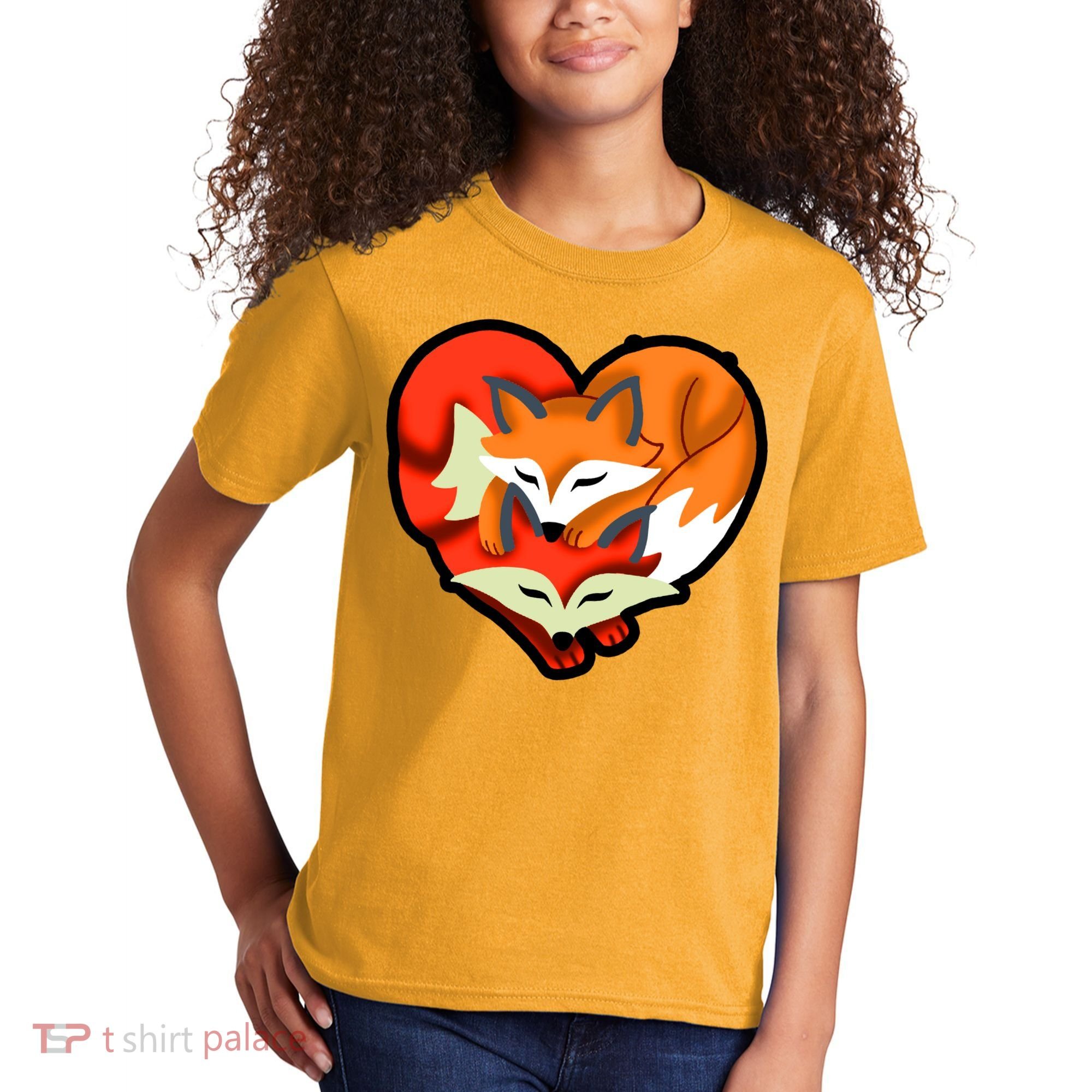Cute Foxy Heart Fox Lover Kids T-Shirt