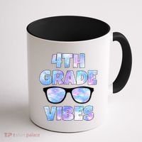 Cute Funny 4th Grade Vibes Cool Sunglasses Coffee Mug thumb 1