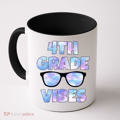 Cute Funny 4th Grade Vibes Cool Sunglasses Coffee Mug
