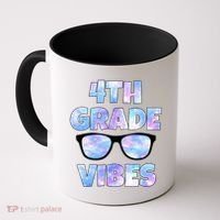 Cute Funny 4th Grade Vibes Cool Sunglasses Coffee Mug thumb 0