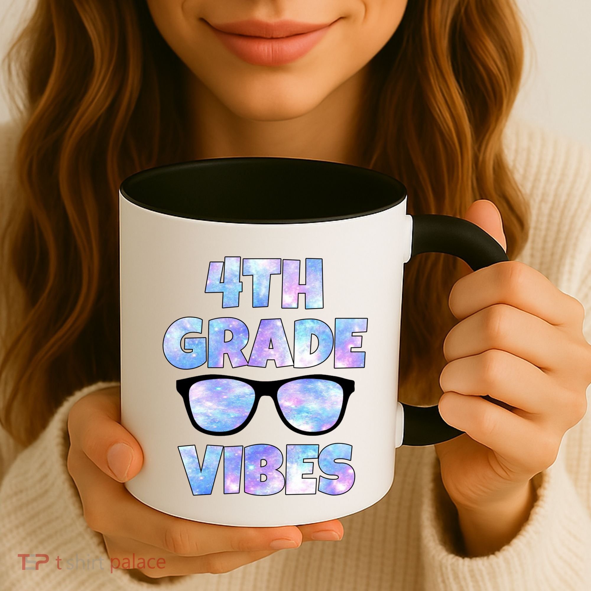 Cute Funny 4th Grade Vibes Cool Sunglasses Coffee Mug