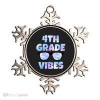 Cute Funny 4th Grade Vibes Cool Sunglasses Ornament thumb 0