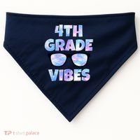 Cute Funny 4th Grade Vibes Cool Sunglasses USA-Made Doggie Bandana thumb 0