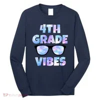 Cute Funny 4th Grade Vibes Cool Sunglasses Long Sleeve Shirt thumb 0