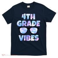 Cute Funny 4th Grade Vibes Cool Sunglasses T-Shirt thumb 0