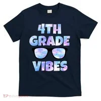 Cute Funny 4th Grade Vibes Cool Sunglasses T-Shirt thumb 0