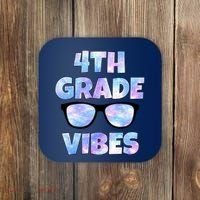 Cute Funny 4th Grade Vibes Cool Sunglasses Coaster thumb 0