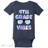 Cute Funny 4th Grade Vibes Cool Sunglasses Baby Bodysuit thumb 0