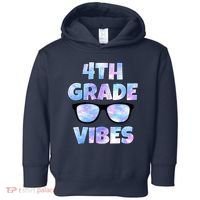 Cute Funny 4th Grade Vibes Cool Sunglasses Toddler Hoodie thumb 0