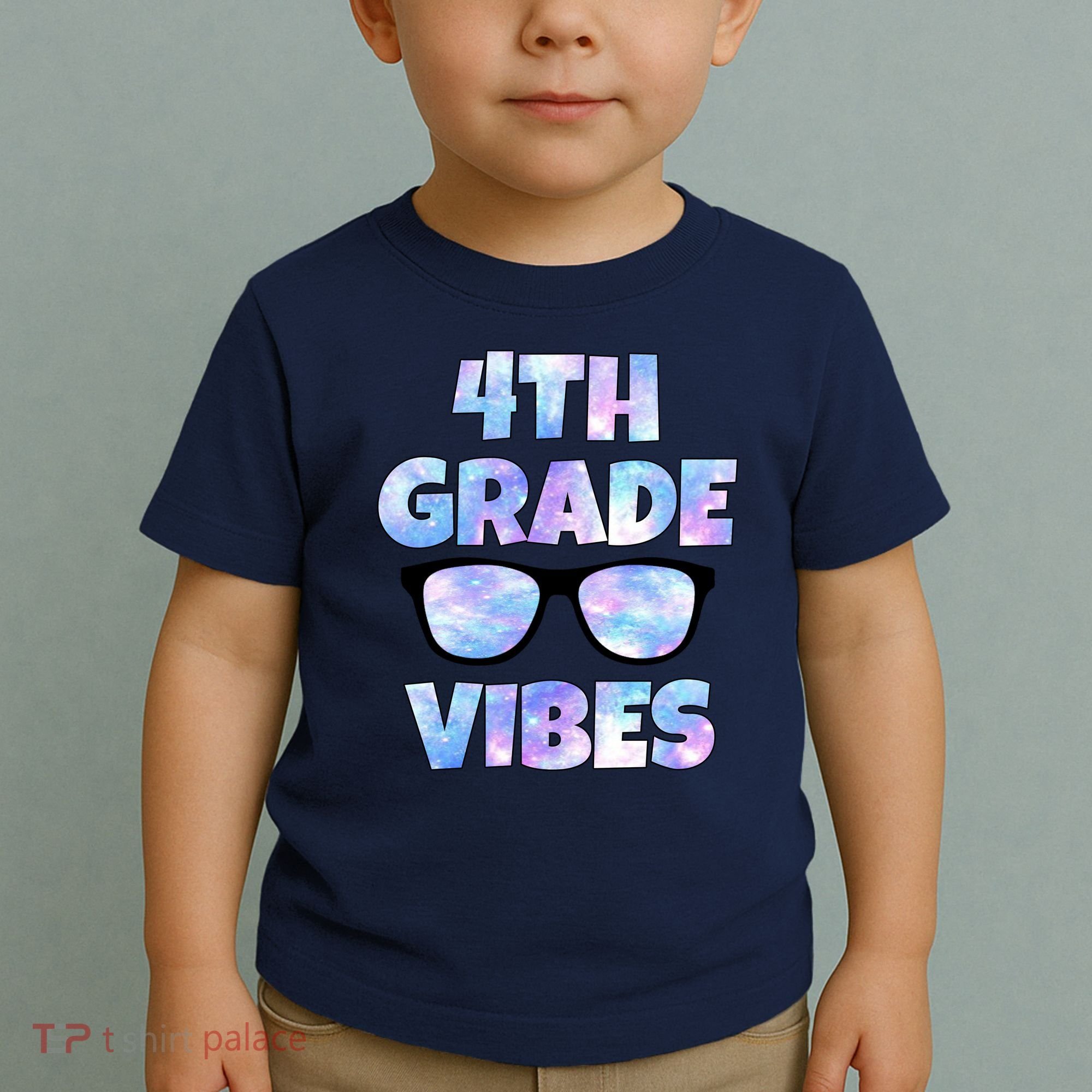 Cute Funny 4th Grade Vibes Cool Sunglasses Toddler T-Shirt