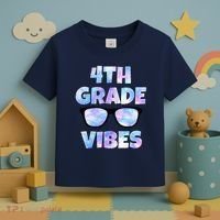 Cute Funny 4th Grade Vibes Cool Sunglasses Toddler T-Shirt thumb 3