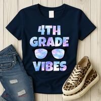 Cute Funny 4th Grade Vibes Cool Sunglasses Women's T-Shirt thumb 3