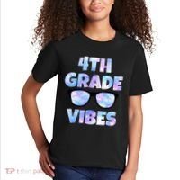 Cute Funny 4th Grade Vibes Cool Sunglasses Kids T-Shirt thumb 2