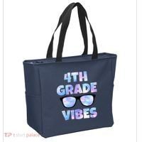 Cute Funny 4th Grade Vibes Cool Sunglasses Tote Bag thumb 2