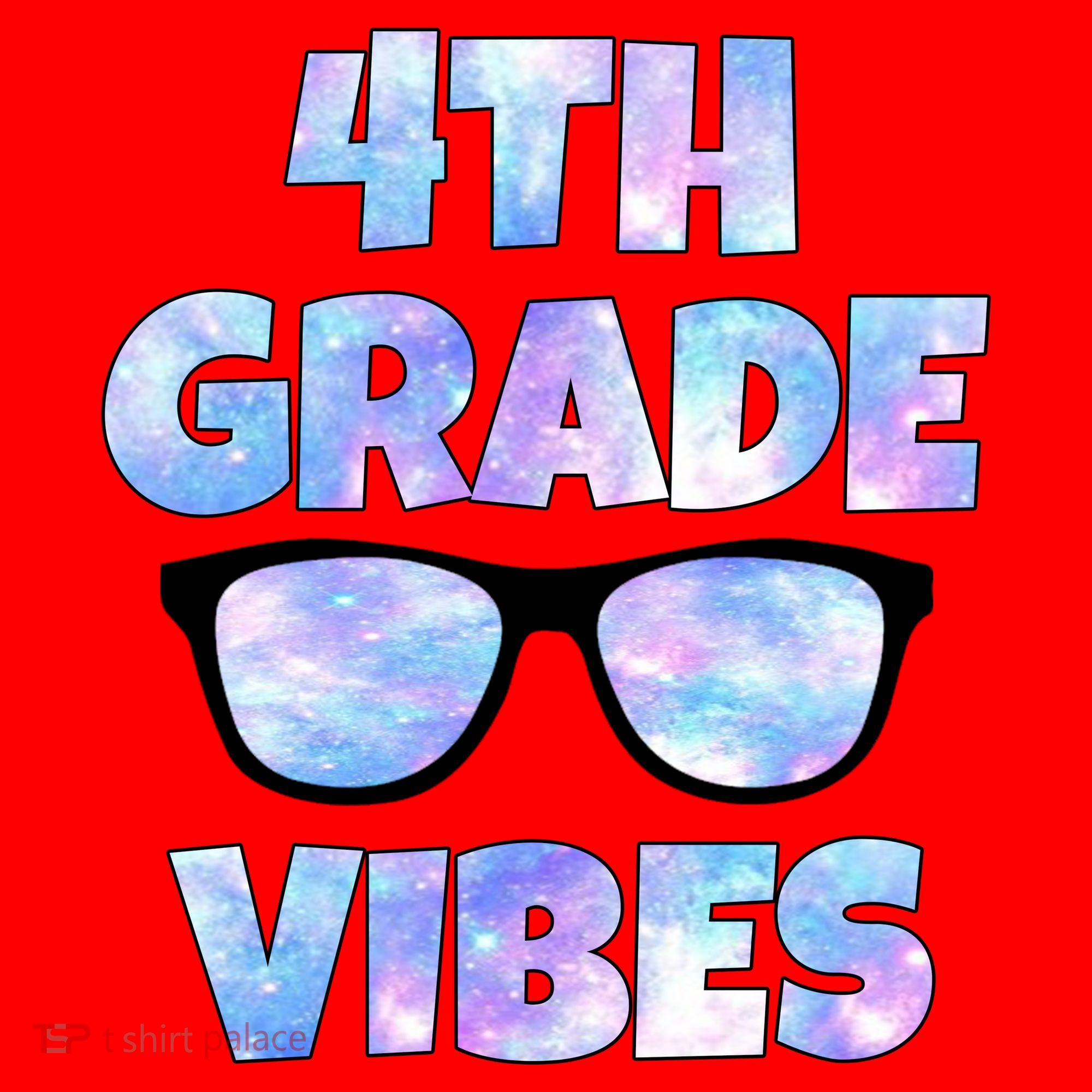 Cute Funny 4th Grade Vibes Cool Sunglasses Santa Hat