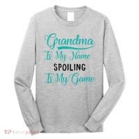Cute Funny Grandma Is My Name Spoiling Is My Game Long Sleeve Shirt thumb 0