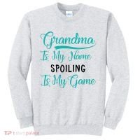 Cute Funny Grandma Is My Name Spoiling Is My Game Sweatshirt thumb 0